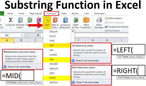 How to Use Substring Functions in Excel (Types and .